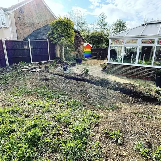 garden makeover before